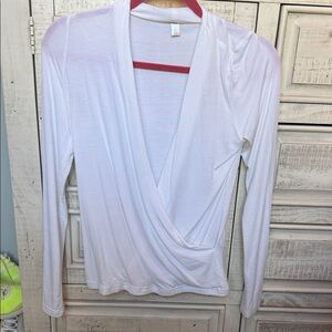 Banana Republic White Women's Wrap Blouse